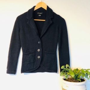 Bloomingdales 100% Cashmere Navy Sweater Blazer